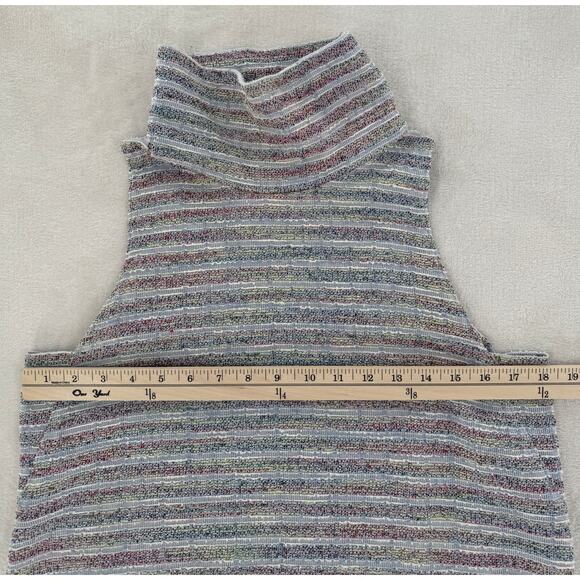 Anthropologie Akemi + Kin Dress Mock Turtleneck Sleeveless Woven Stripe Small - Picture 10 of 12